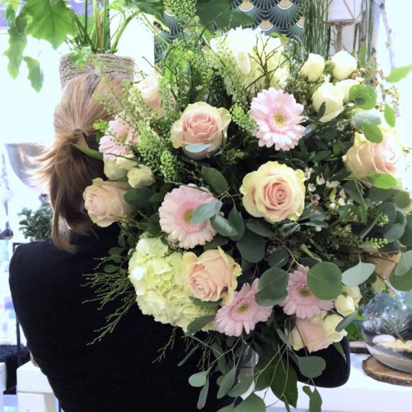 Bouquet de fleurs Rose Pastel Marie Pétale Lyon